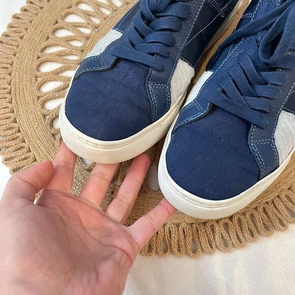 GREATS Royale High Patchwork Sneakers Blue Size Men's US 8 - Picture 6 of 9